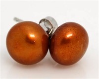 Genuine Chocolate Pearl Earrings