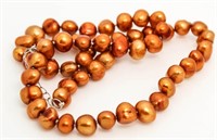 Genuine 18" Chocolate Pearl Necklace