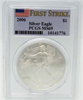 2006 MS69 First Strike Amerian Eagle Silver Dollar