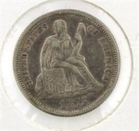 1875 Seated Liberty Silver Half Dime *Nice