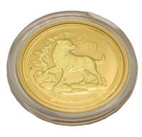 2016 Year Of The Dog $15 Australia Gold Coin