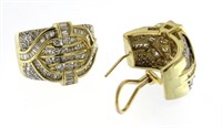 14kt Gold AMAZING 5.00 ct Diamond Earrings