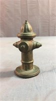 Solid brass fire hydrant figure Signed Meuller