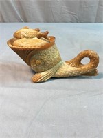 Taupe fish candy dish