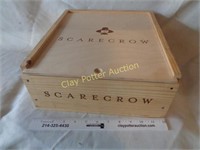 Wooden Scarecrow Wine Crate