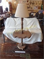Wood Table / Lamp Combo