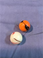 2 Marbles- orange & cream