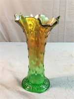 Amber and green Carnival glass