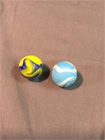 2 Marbles- yellow & blue