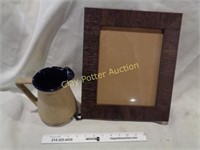Stoneware Pitcher & Photo Frame