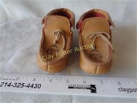 Pair of Child's Leather Moccasins