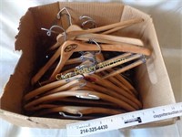 Collection of Old Wooden Store Hangers