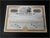 1974 American Airlines $10,000 Share Certificate