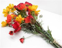 Bouquet of Colorful Artificial Poppy Flowers