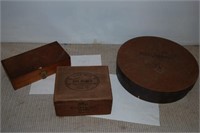 Three Vintage Wooden Boxes