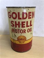Golden Shell Motor Oil Can