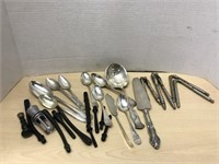 Lot Of Misc Silver Plate Serving Utensils &