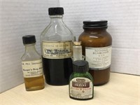 5 Vintage Medicine Bottles