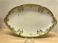 Limoges Serving Tray With Gold Rim