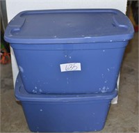 Group Lot of 2 Totes w/Lids - 18 Gallon