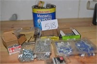 Group Lot of Fasteners & Screws Coffee can full
