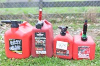 Group Lot of Gas Cans - Two 5 Gallon Two 2 Gallon