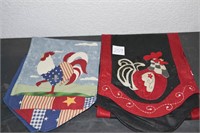 Lot of 2 Rooster Table Runners