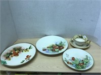 Lenox Teacup & Saucer, 2 Bavaria Plates And