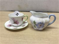 Shelley Miniatures - Creamer “blue Poppy” And