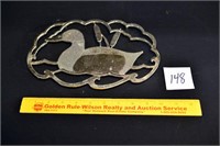 Duck Trivet Sticker says Tarnish Resistant  -Made