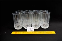 Lot of 8 Cut Crystal Drinking Glasses
