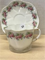 Shelley Teacup & Saucer - Late Foley - Pink