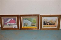 Lot of 3 Actual Framed Photographs All 3 Are