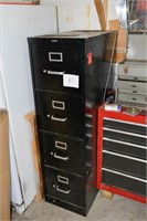 4 Drawer Black Filing Cabinet