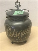 Antique Biscuit Barrel- Monarch Silver Co.