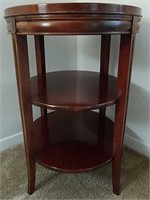 Vintage Dark Toned Wood Side Table.