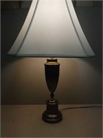 Brass and Fabric Table Lamp.