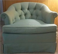 Mint Green Upholstered Club Chair.