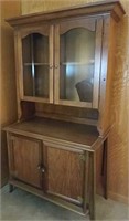 Vintage Dark Toned Wood Cabinet.