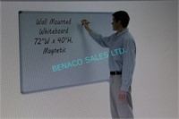 NEW, 72"x40" MAGNETIC WALL MOUNT WHITEBOARD