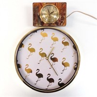 Flamingo & Telechron Clocks