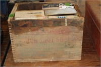 Old Wooden Advertising Box with Cigar Boxes