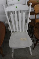 Two  Painted High Back Chairs