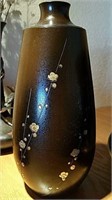 Bronze Ikebana Vase W/ Flowers