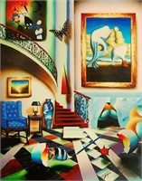 Ferjo "Surrealist Stairway" Signed Giclee