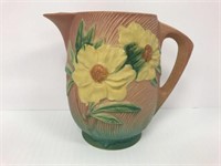 Roseville pottery pitcher;