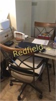 Small Table w/ 2 Rolling Chairs