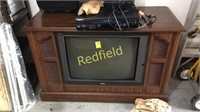 Wood Frame Television and VCR