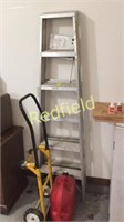 6ft Aluminum Ladder, Gas Can & Dolly