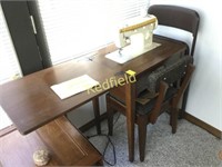 Signed Sewing Machine w/ Table